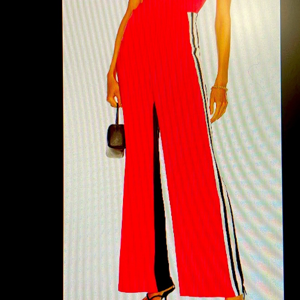 Norma Kamali striped leg pants NWT